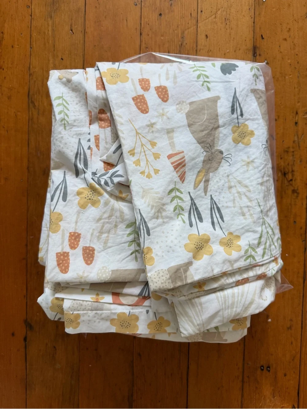 The Company Store Fox & Tree Duvet Cover, flat sheet, and shams(x3), bed skirt
